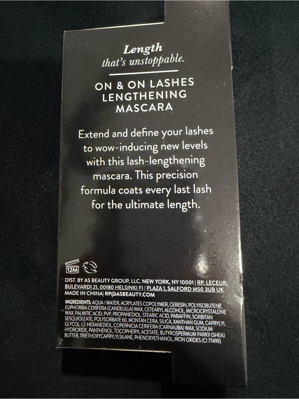 Laura Geller On & On Lashes Lengthening Mascara Black 0.3 oz NEW - Picture 3 of 5